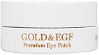 Petitfee~Антивозрастные гидрогелевые патчи придающие упругость с золотом~Gold &EGF Eye Patch Premium
